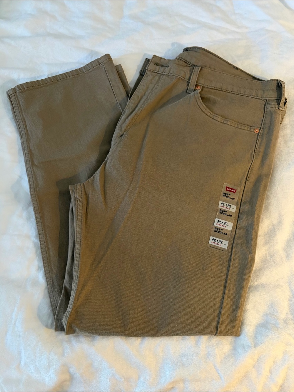 NWOT Men’s Levi’s 505 Regular Stretch Workwear Pants 40x30